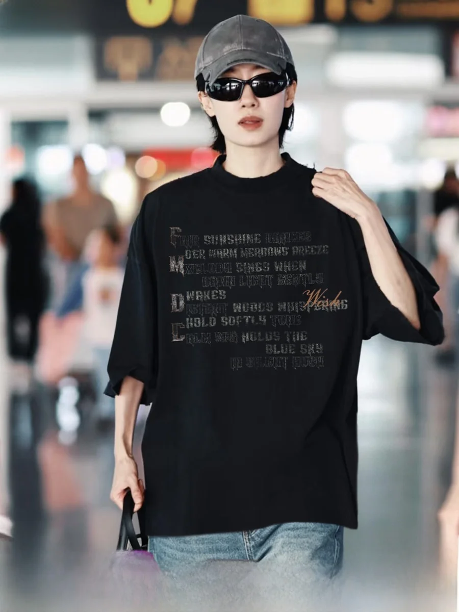 Zhang XiaoFei Oversize American High Street Dark Style Printed Short Sleeve T-Shirt Unisex Summer Half Sleeve Top Street Styl...
Zhang XiaoFei Oversize American High Street Dark Style Printed Short Sleeve T-Shirt Unisex Summer Half Sleeve Top Street Styl...