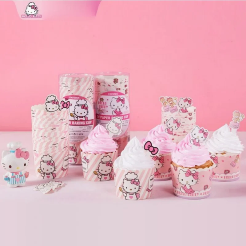 25pcs New Hello Kitty Y2K heat-resistant cake paper cups Cute Cartoon bread cups card insertion baking packaging Girls for Gifts
25pcs New Hello Kitty Y2K heat-resistant cake paper cups Cute Cartoon bread cups card insertion baking packaging Girls for Gifts
