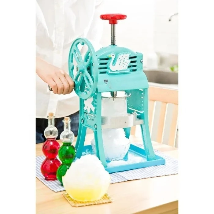 Manufactured in Japan Manual Ice Shaver for Home Use with Effective Rotation Rate Ice Shaver Small South Pole
