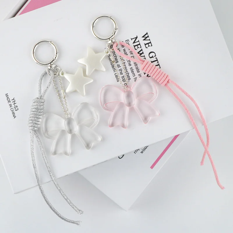 Transparent Star Bow Key Ring Bag Pendant Sweet Fashion Keyring For Women Mobile Phone Case Handbag Decor Accessories Gifts
Transparent Star Bow Key Ring Bag Pendant Sweet Fashion Keyring For Women Mobile Phone Case Handbag Decor Accessories Gifts