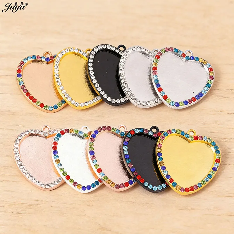 5pcs/lot 25mm Heart Pendant Cabochon Base With Crystal Bezels Tray For Jewelry Making DIY Handmade Necklace Supplies Accessories
5pcs/lot 25mm Heart Pendant Cabochon Base With Crystal Bezels Tray For Jewelry Making DIY Handmade Necklace Supplies Accessories