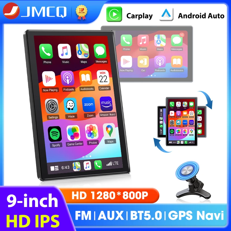 Portable 9 inch Car Multimedia Player Carplay IPS Screen GPS Navigation Bluetooth Car Monitor Support Horizontal/Vertical Screen
Portable 9 inch Car Multimedia Player Carplay IPS Screen GPS Navigation Bluetooth Car Monitor Support Horizontal/Vertical Screen