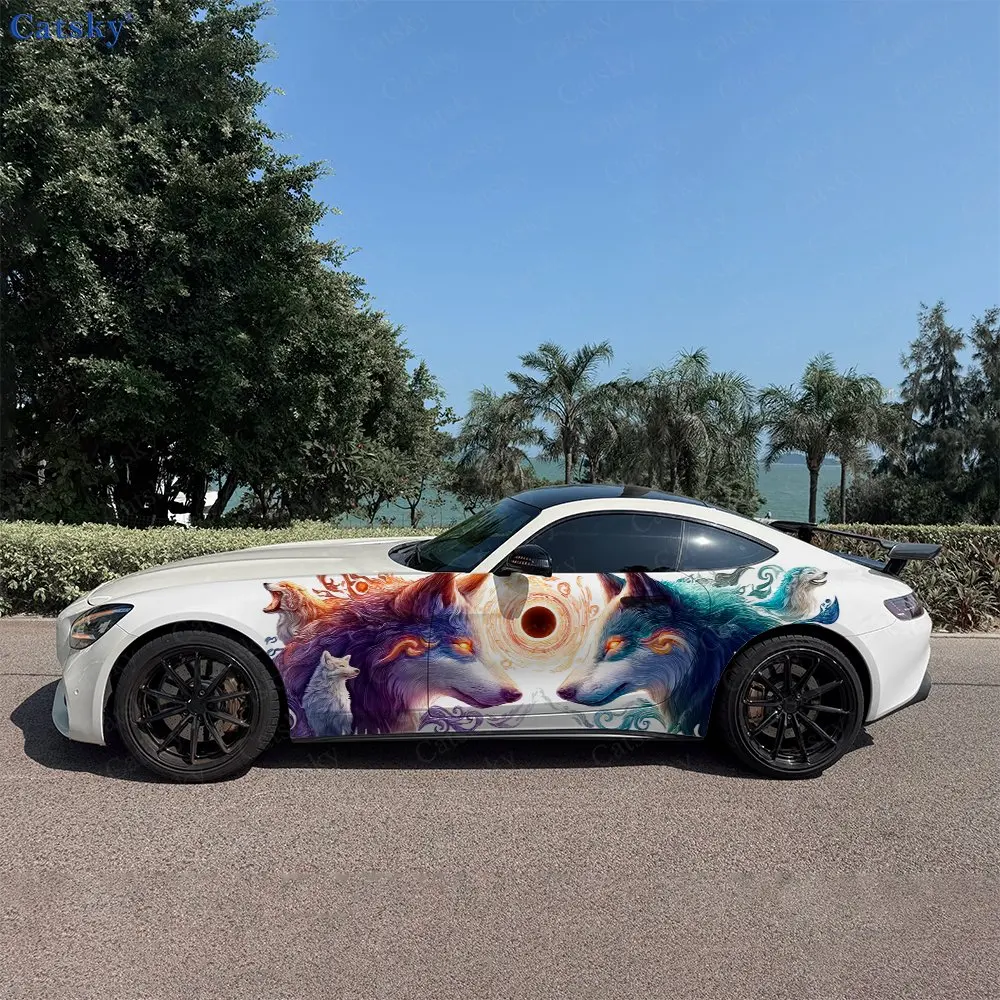 2pcs Flame & Ice Wolf Soul, Durable, Fade-resistant, Enhance Vehicle Aesthetics With Bold Artistic Design Car Vinyl Wraps
2pcs Flame & Ice Wolf Soul, Durable, Fade-resistant, Enhance Vehicle Aesthetics With Bold Artistic Design Car Vinyl Wraps