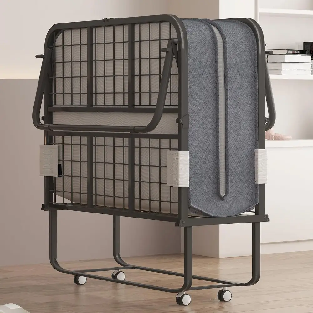 Twin Size Folding Bed with 5 Inch Foam Mattress, 75 x 46 Rollaway BedPortable Guest for Adults with Sturdy Metal Frame, Easy Mo
Twin Size Folding Bed with 5 Inch Foam Mattress, 75 x 46 Rollaway BedPortable Guest for Adults with Sturdy Metal Frame, Easy Mo