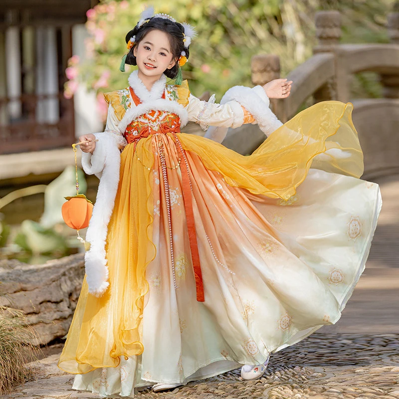 Girl Dress Winter Quilted Thick Warm Hanfu Vintage Kids Vestido Traditional Chinese Clothing Cosplay Children Princess Costume
Girl Dress Winter Quilted Thick Warm Hanfu Vintage Kids Vestido Traditional Chinese Clothing Cosplay Children Princess Costume