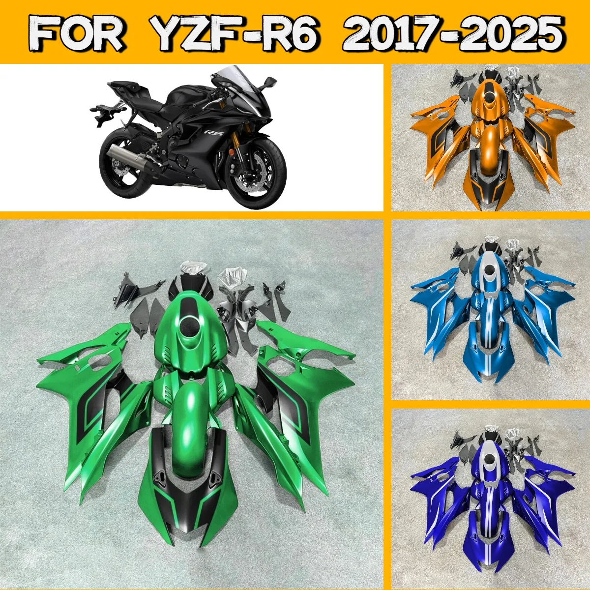 Комплект обтекателей ABS для мотоцикла Yamaha YZF R6 2017-2025: уникальный дизайн, горячая новинка
Комплект обтекателей ABS для мотоцикла Yamaha YZF R6 2017-2025: уникальный дизайн, горячая новинка