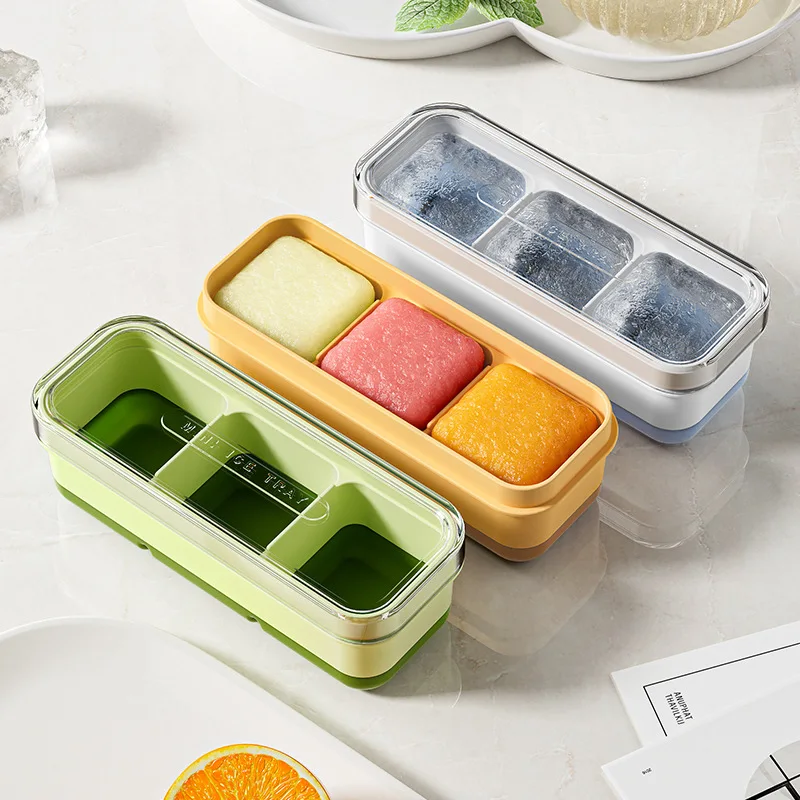 Ice Mold Household Ice Box with Cover Soft Bottom Square Ice Mold Summer Homemade Fruit Tea Ice Lolly Ice Storage Box
Ice Mold Household Ice Box with Cover Soft Bottom Square Ice Mold Summer Homemade Fruit Tea Ice Lolly Ice Storage Box