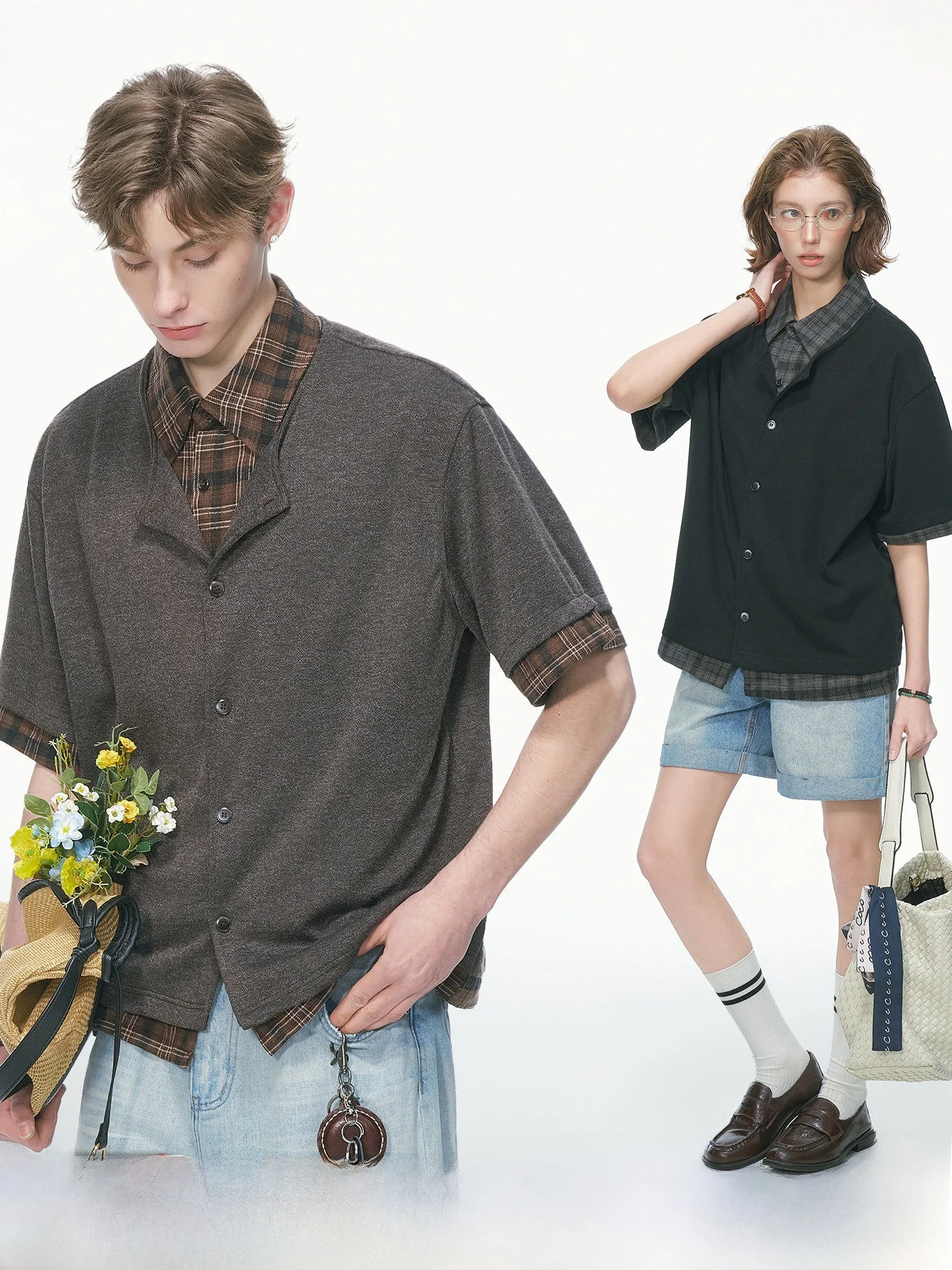 Dream Made Plaid Short Sleeve Shirt Fake Two-Piece Style Men's Casual Summer Fashion Breathable Polyester Blend Business Casual
Dream Made Plaid Short Sleeve Shirt Fake Two-Piece Style Men's Casual Summer Fashion Breathable Polyester Blend Business Casual