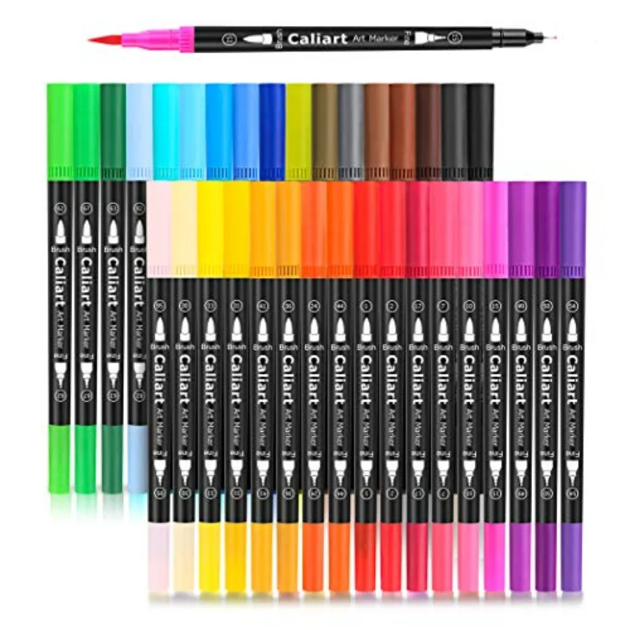 34 Double Tip Brush Pens Art Markers, Artist Fine and Brush Pen Coloring Markers for Adult Book Cards Drawing Craft Kit Teacher
34 Double Tip Brush Pens Art Markers, Artist Fine and Brush Pen Coloring Markers for Adult Book Cards Drawing Craft Kit Teacher