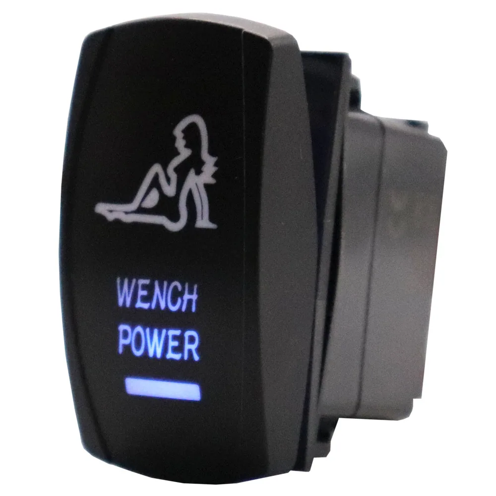 Wench Power Car Boat Rocker Switch Waterproof Laser Blue Led 5 Pin SPST ON/OFF 12V/24V for Auto Automotive Truck Boat Marin
Wench Power Car Boat Rocker Switch Waterproof Laser Blue Led 5 Pin SPST ON/OFF 12V/24V for Auto Automotive Truck Boat Marin