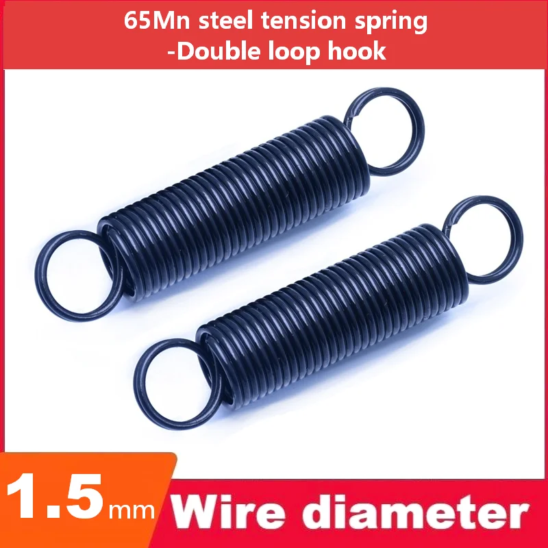 65Mn High Tensile Tension Spring 1.5mm Wire Dia Black Oxide Finish L-Style Closed Ring Spring
65Mn High Tensile Tension Spring 1.5mm Wire Dia Black Oxide Finish L-Style Closed Ring Spring