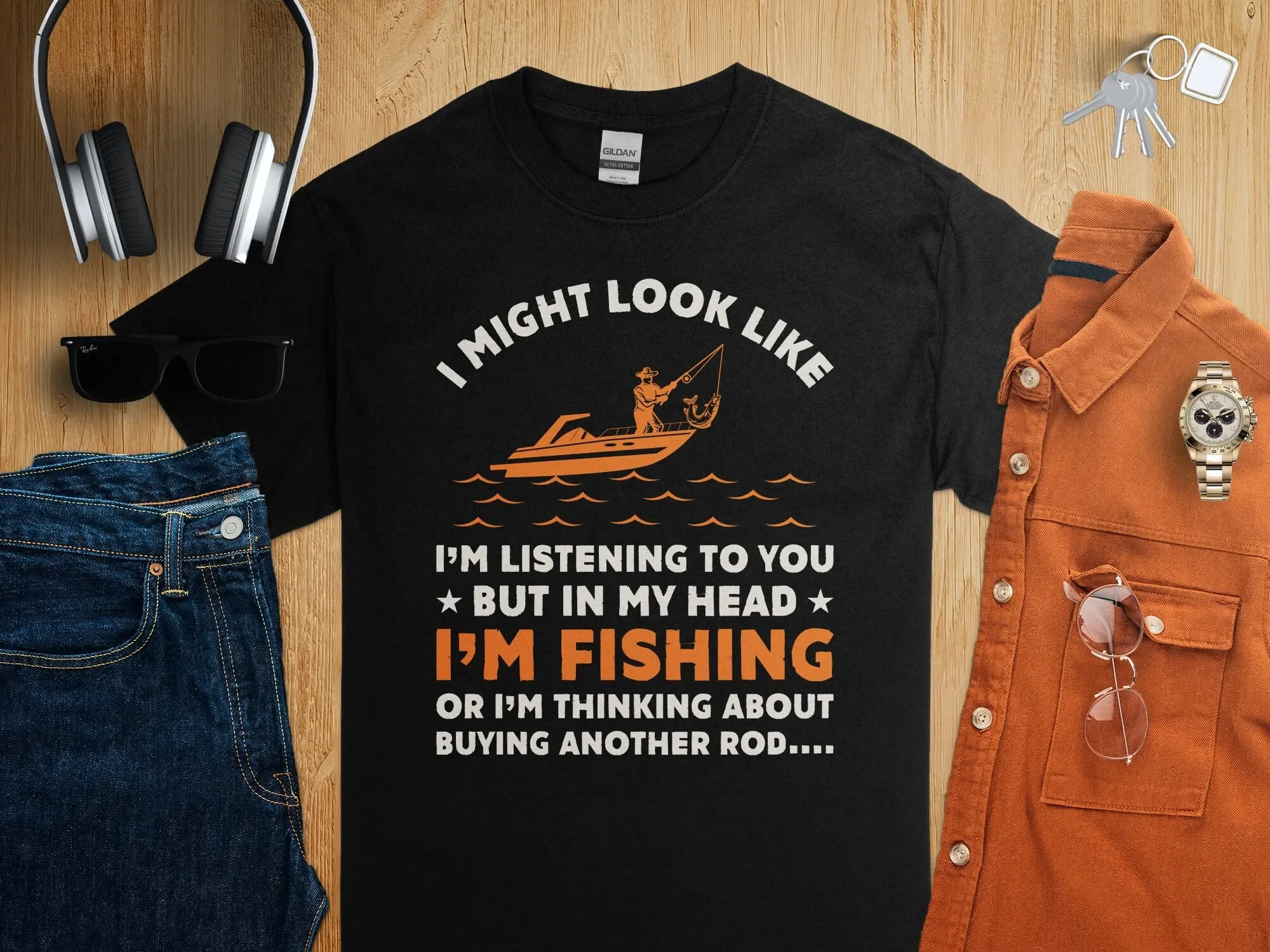Funny Fishing T Shirt I m Listening But In My Head Unique Angler Casual Apparel Outdoor Wear
Funny Fishing T Shirt I m Listening But In My Head Unique Angler Casual Apparel Outdoor Wear