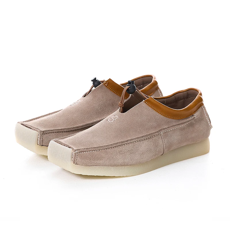 Classic retro suede leather shoes men's head with nostalgic old-fashioned design flat bottomed sliding into casual shoes
Classic retro suede leather shoes men's head with nostalgic old-fashioned design flat bottomed sliding into casual shoes