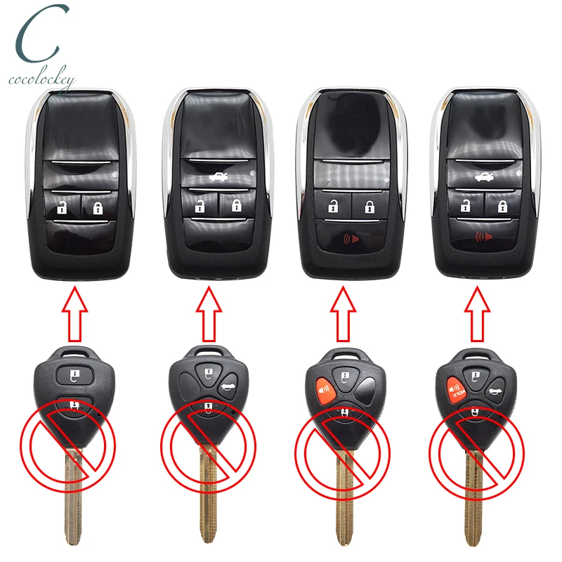 Cocolockey Modified Flip Folding Key Shell For Toyota Corolla Camry Reiz RAV4 Avalon Venza Matrix 2/3/4 B Remote Car Keys TOY43
Cocolockey Modified Flip Folding Key Shell For Toyota Corolla Camry Reiz RAV4 Avalon Venza Matrix 2/3/4 B Remote Car Keys TOY43