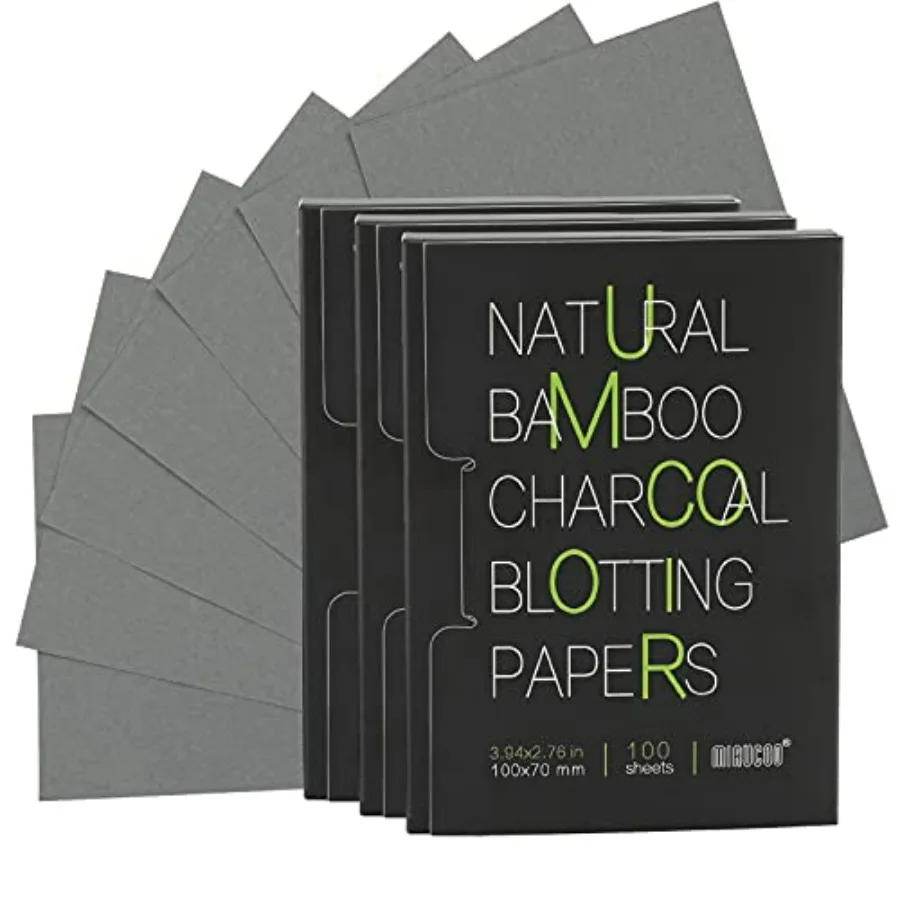 300 Natural Bamboo Charcoal Blotting Papers Organic Facial Oil Absorbing Sheets for Oily Skin Care Daily Oil Control Linen Tiss
300 Natural Bamboo Charcoal Blotting Papers Organic Facial Oil Absorbing Sheets for Oily Skin Care Daily Oil Control Linen Tiss