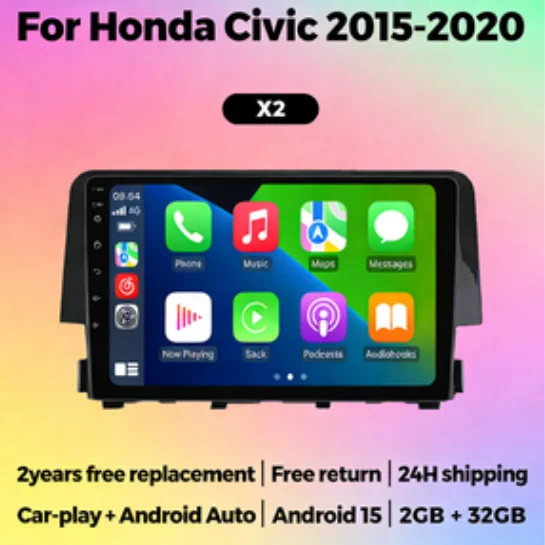 Автомагнитола MEKEDE Android 15, 2 DIN, с GPS-навигацией и CarPlay для Honda Civic 2015-2020, мультимедийный проигрыватель с RDS
Автомагнитола MEKEDE Android 15, 2 DIN, с GPS-навигацией и CarPlay для Honda Civic 2015-2020, мультимедийный проигрыватель с RDS