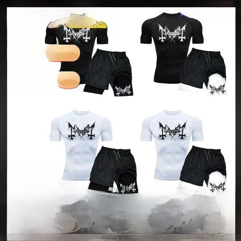 Casual Fitness Short Sleeve T-Shirt And Shorts Two Piece Set Trendy Sports Wear Summer Collection Men's Fashion Outfit
Casual Fitness Short Sleeve T-Shirt And Shorts Two Piece Set Trendy Sports Wear Summer Collection Men's Fashion Outfit