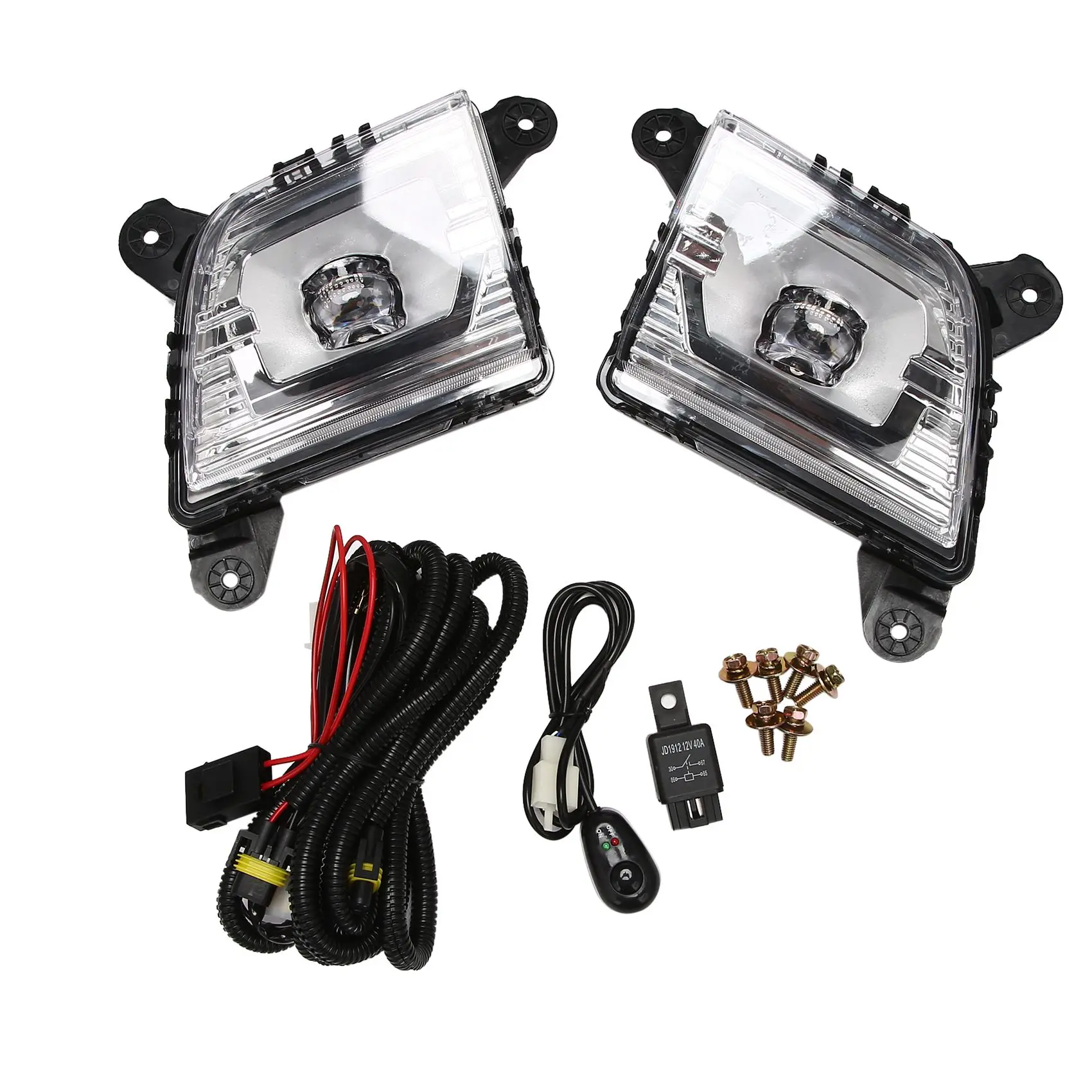 1 Pair Replacement Bumper LED DRL Clear Lens Fog Light Assembly Fit for for Chevy Silverado 2019 2020 2021
1 Pair Replacement Bumper LED DRL Clear Lens Fog Light Assembly Fit for for Chevy Silverado 2019 2020 2021