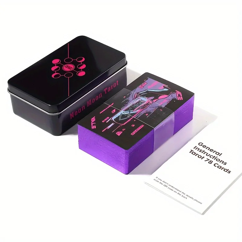 1set Neon Moon Tarot Deck In A Tin Metal Box Tarot Cards For Fate Divination Board Game Tarot
1set Neon Moon Tarot Deck In A Tin Metal Box Tarot Cards For Fate Divination Board Game Tarot