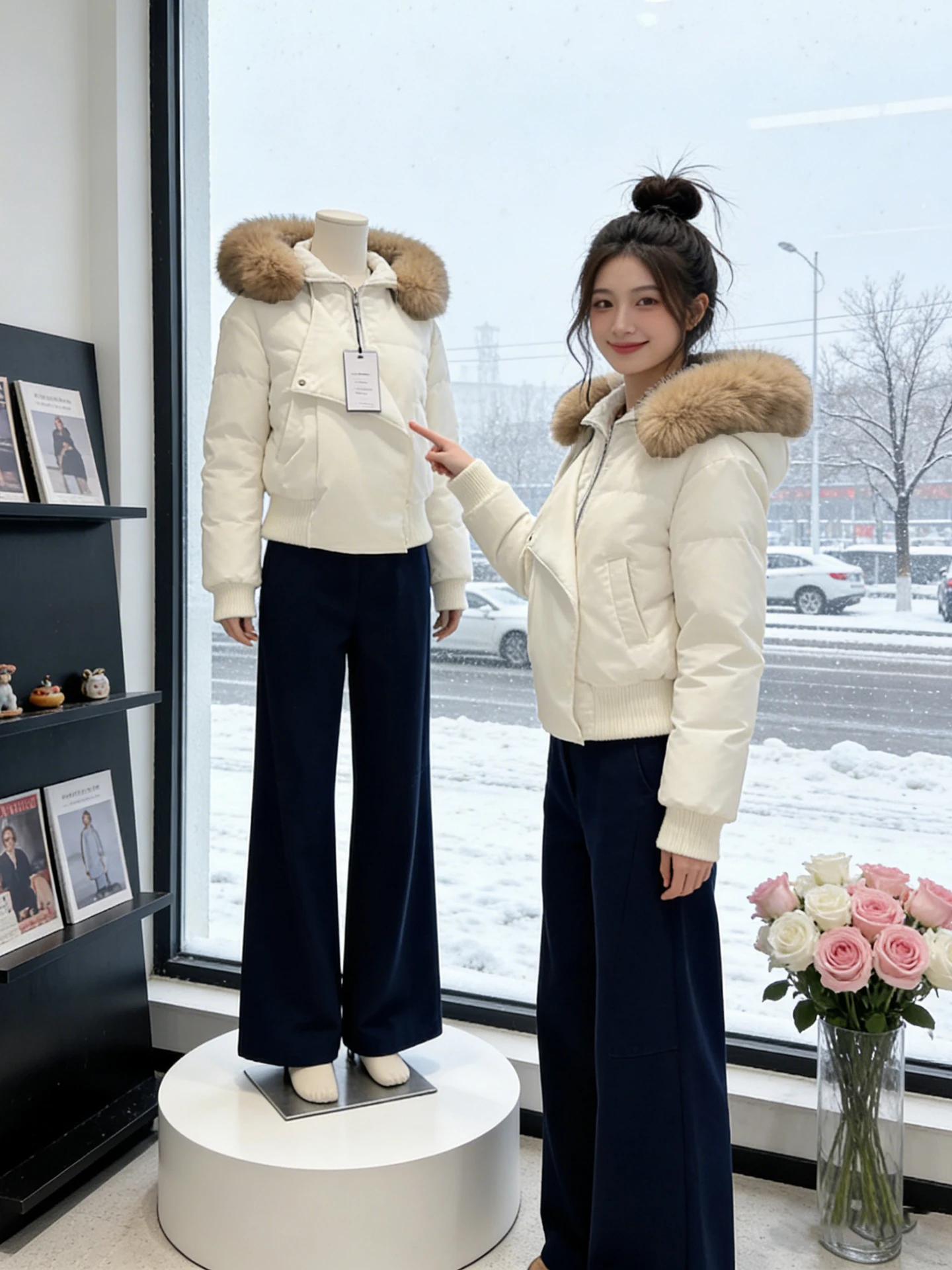 Korean Sle ort Parka Jaet Women's Winter Coat with Fur Collar Thiened Cotton down Quilted Biker Sle Outerwear
Korean Sle ort Parka Jaet Women's Winter Coat with Fur Collar Thiened Cotton down Quilted Biker Sle Outerwear