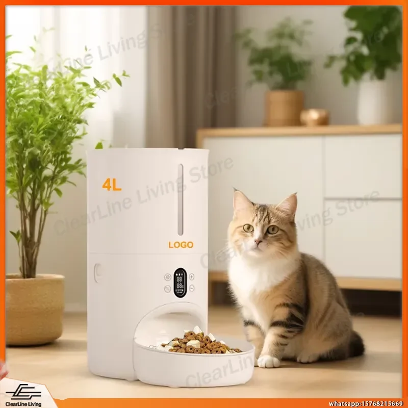 Automatic WiFi Smart Pet Feeder 4L with Camera Tuya App Control Dog Cat Food Dispenser Stainless Steel Dual Bowl for Office
Automatic WiFi Smart Pet Feeder 4L with Camera Tuya App Control Dog Cat Food Dispenser Stainless Steel Dual Bowl for Office
