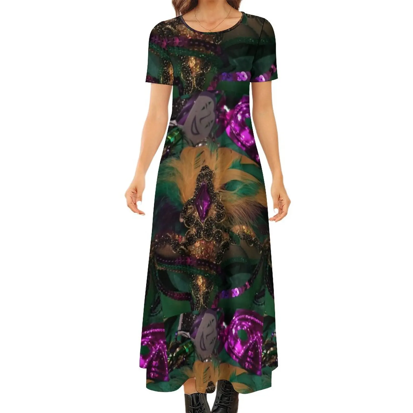 Mardi Gras Carnival VIII Round Neck Short Sleeve Dress ladies dresses for women 2024 Elegant gown Clothing
Mardi Gras Carnival VIII Round Neck Short Sleeve Dress ladies dresses for women 2024 Elegant gown Clothing