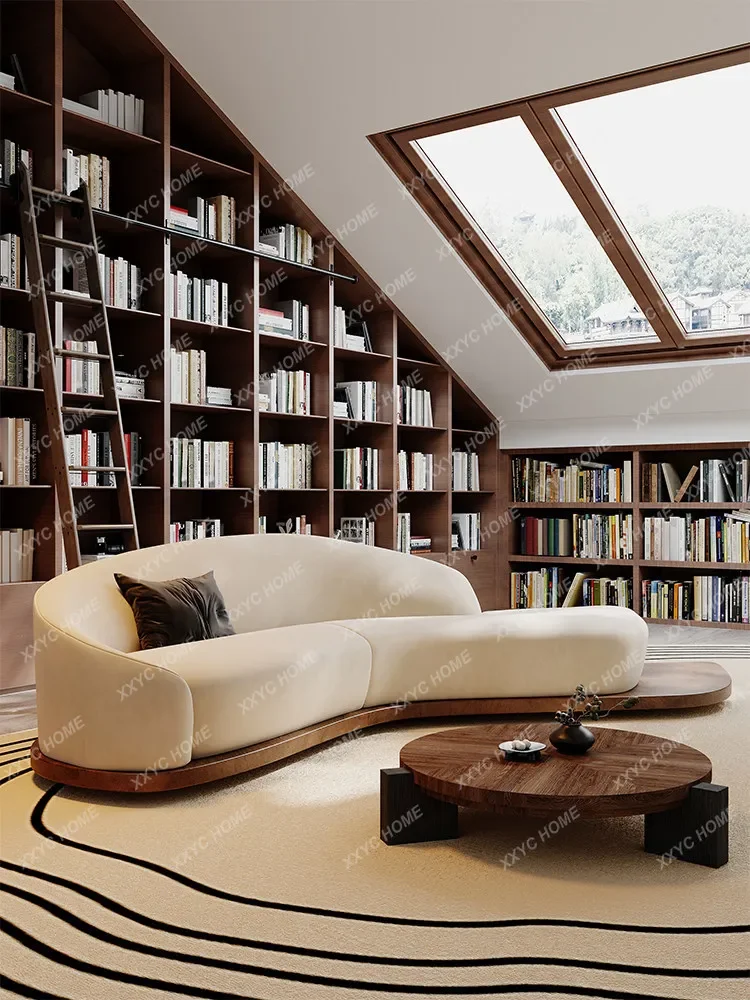 Solid wood platform sofa living room curved special-shaped rest area reception
Solid wood platform sofa living room curved special-shaped rest area reception