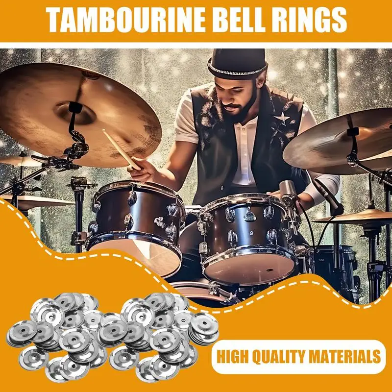 Tambourine Bell Rings Cymbals Accessories Ching Ring 50 Pieces Stainless Steel Tambourine Ring Drum Ring Jingle Effect Bell Drum
Tambourine Bell Rings Cymbals Accessories Ching Ring 50 Pieces Stainless Steel Tambourine Ring Drum Ring Jingle Effect Bell Drum