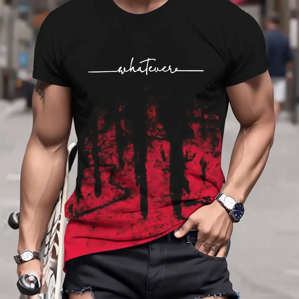 3D Printed Gradient Round Neck T-shirt for Men's Fashionable Casual Short Sleeved Top for Summer Outings, 90s Vintage Clothing
3D Printed Gradient Round Neck T-shirt for Men's Fashionable Casual Short Sleeved Top for Summer Outings, 90s Vintage Clothing