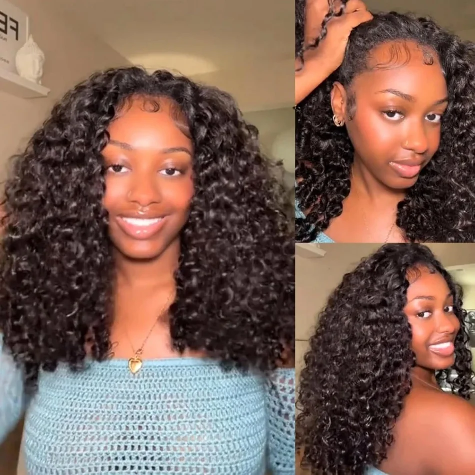 Burmese Curly Half Wig Glueless Wig 3 IN 1 Half Wigs With Drawstring Clip Ins Flip Over Deep Wave Curly Half Wigs Raw Human Hair
Burmese Curly Half Wig Glueless Wig 3 IN 1 Half Wigs With Drawstring Clip Ins Flip Over Deep Wave Curly Half Wigs Raw Human Hair