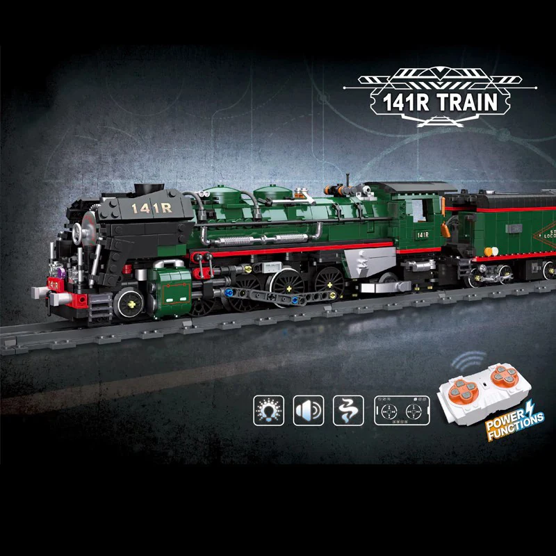 French 141R Steam Locomotive Vintage Steam Train Buildings Sets,City Model Modular Buildings Blocks Gift for Adults Kids 1782PCS
French 141R Steam Locomotive Vintage Steam Train Buildings Sets,City Model Modular Buildings Blocks Gift for Adults Kids 1782PCS
