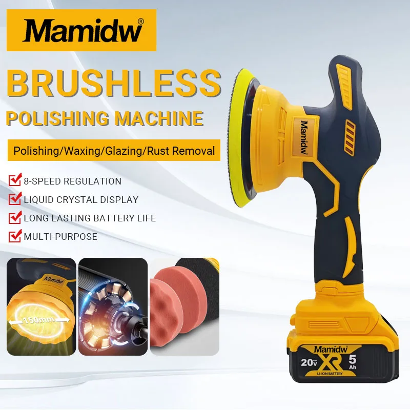 8 передач, цифровой дисплей, автомобильный полировщик, беспроводной электрический полировщик, автомобильный вощеной полировальный станок для Dewalt, аккумулятор 20 В
8 передач, цифровой дисплей, автомобильный полировщик, беспроводной электрический полировщик, автомобильный вощеной полировальный станок для Dewalt, аккумулятор 20 В