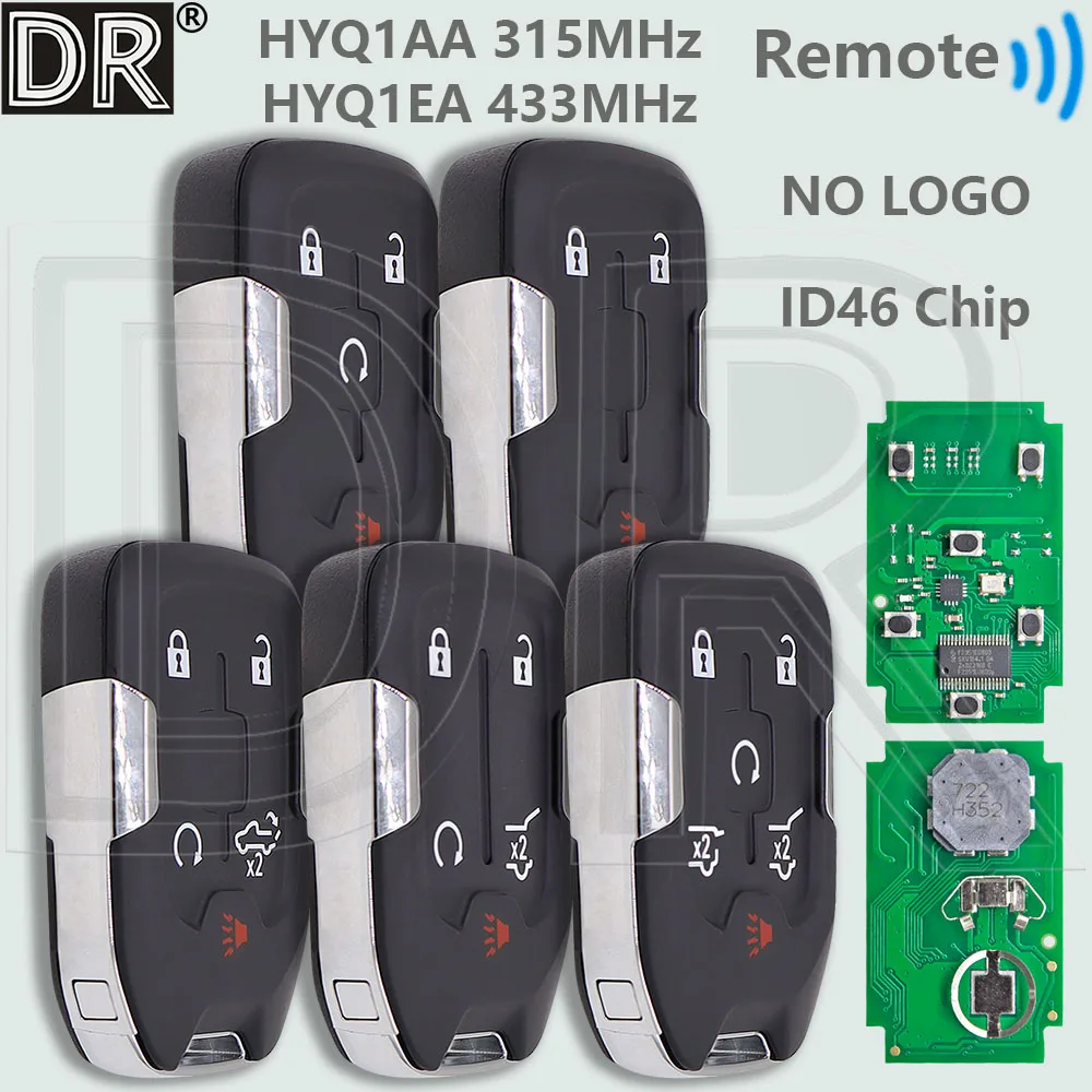 DR HYQ1AA 315 МГц HYQ1EA 433 МГц ID46 Чип Бесключевой автомобильный дистанционный ключ для GMC Terrain Acadia YUKON XL Sierra
DR HYQ1AA 315 МГц HYQ1EA 433 МГц ID46 Чип Бесключевой автомобильный дистанционный ключ для GMC Terrain Acadia YUKON XL Sierra