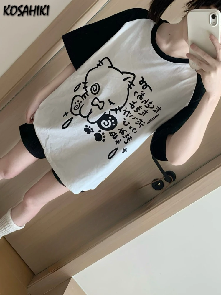 Y2k Aesthetic Cartoon Printing Grunge T-shirt 2025 Summer Patchwork Streetwear Fairy Tops Harajuku Casual Vintage Loose Tshirts
Y2k Aesthetic Cartoon Printing Grunge T-shirt 2025 Summer Patchwork Streetwear Fairy Tops Harajuku Casual Vintage Loose Tshirts