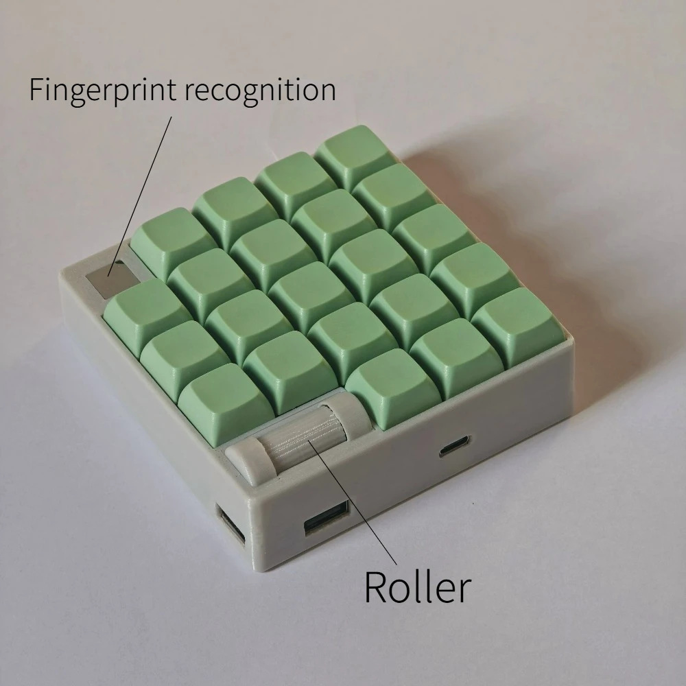 Mini Keyboard Fingerprint Recognition Costom Wired Roller Keypad USB Docking Station RGB Mechanical Keyboard Accessory Gaming
Mini Keyboard Fingerprint Recognition Costom Wired Roller Keypad USB Docking Station RGB Mechanical Keyboard Accessory Gaming