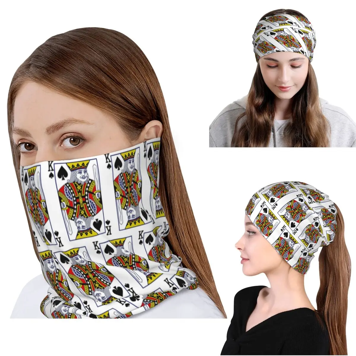 King Of Spades Playing Card Bandana Neck Gaiter Mask Scarf Multi-use Cycling Scarf Beanies Hat Unisex Adult Washable
King Of Spades Playing Card Bandana Neck Gaiter Mask Scarf Multi-use Cycling Scarf Beanies Hat Unisex Adult Washable