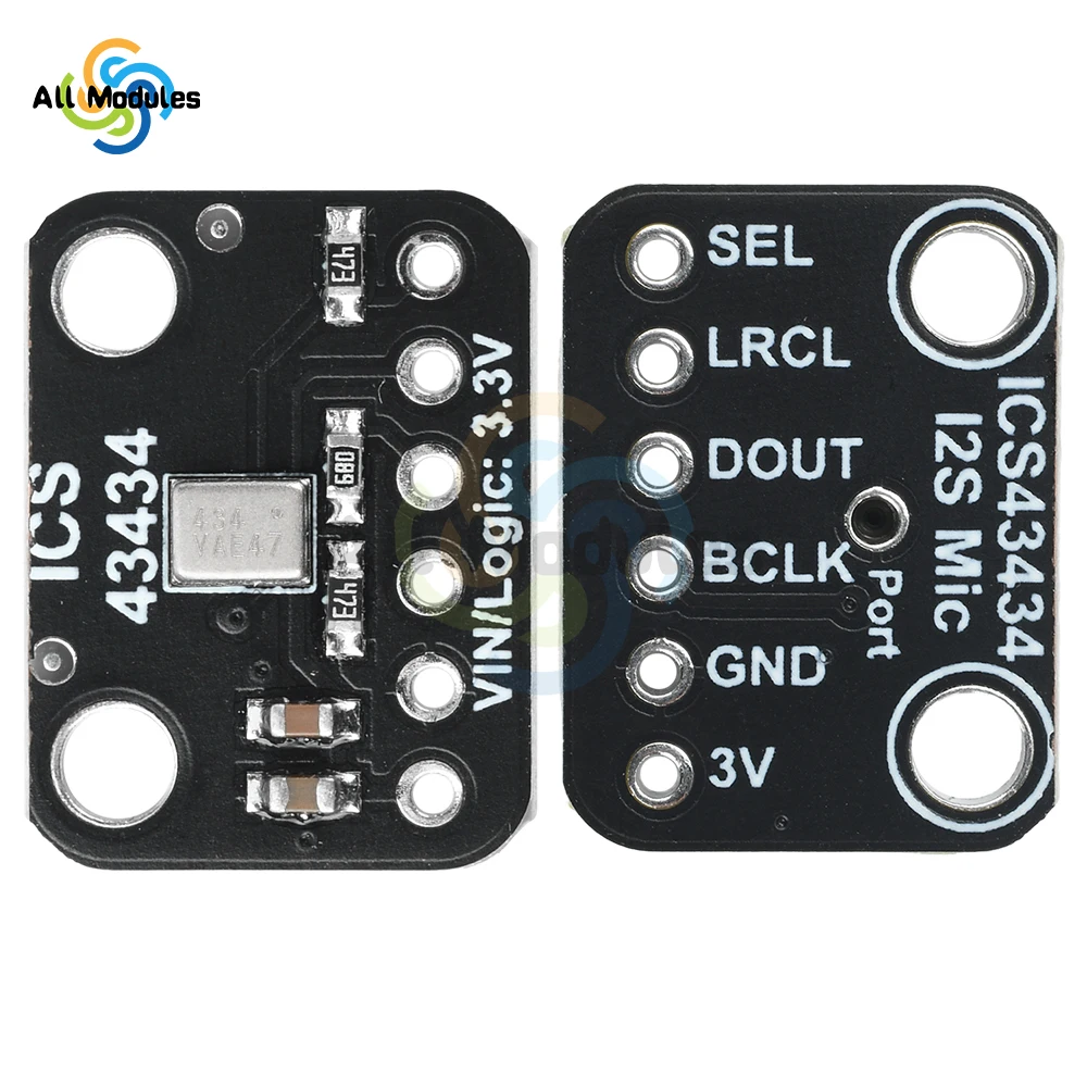 DC 1.5V-3.6V ICS-43434 I2S MEMS Microphone Module Low-Pass Filter Mini Module
DC 1.5V-3.6V ICS-43434 I2S MEMS Microphone Module Low-Pass Filter Mini Module