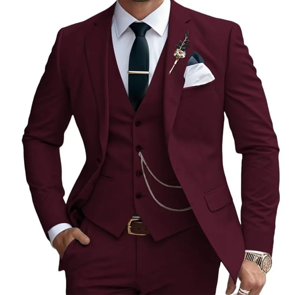 Handsome Men Suits 3 Piecs Blazer Pants Vest Single Breasted Peak Lapel Wedding Groom Suits Prom Party Suits
Handsome Men Suits 3 Piecs Blazer Pants Vest Single Breasted Peak Lapel Wedding Groom Suits Prom Party Suits