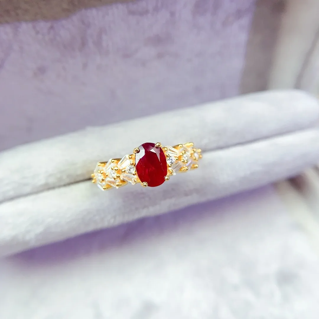 Natural Ruby Ring S925 Pure Silver Trendy Fashion Jewelry Delicate Shining Gemstone The Designer Design
Natural Ruby Ring S925 Pure Silver Trendy Fashion Jewelry Delicate Shining Gemstone The Designer Design