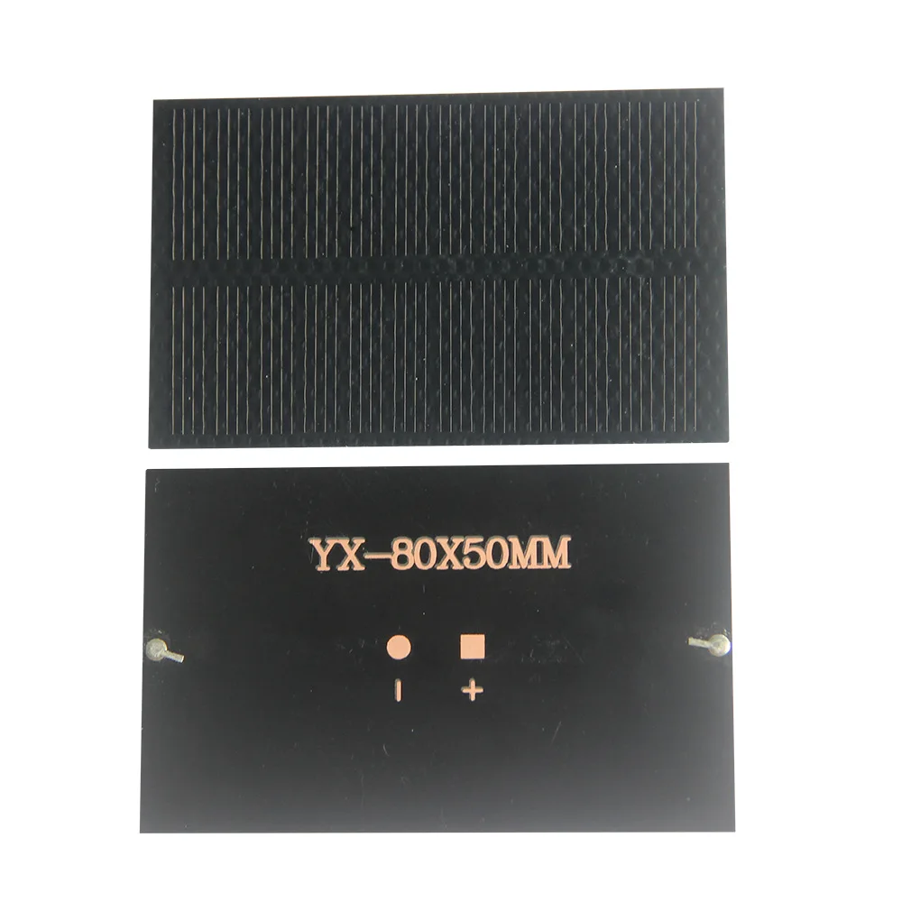 ETFE Mini 0.6W 6V Small Solar Panels 80x50mm Monocrystalline Solar Cells for 3.7-6V Battery Charging
ETFE Mini 0.6W 6V Small Solar Panels 80x50mm Monocrystalline Solar Cells for 3.7-6V Battery Charging