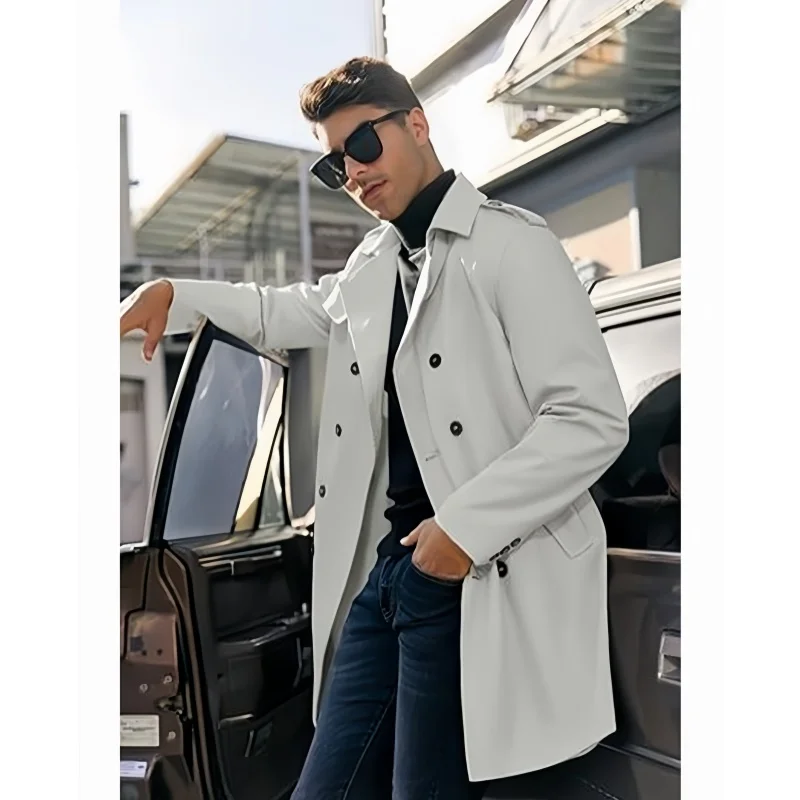 New Spring Jackets Men Trench Man's Coat Mid-length Casual Lined Personalized Design Jacket Street Outerwear Men's Clothing
New Spring Jackets Men Trench Man's Coat Mid-length Casual Lined Personalized Design Jacket Street Outerwear Men's Clothing