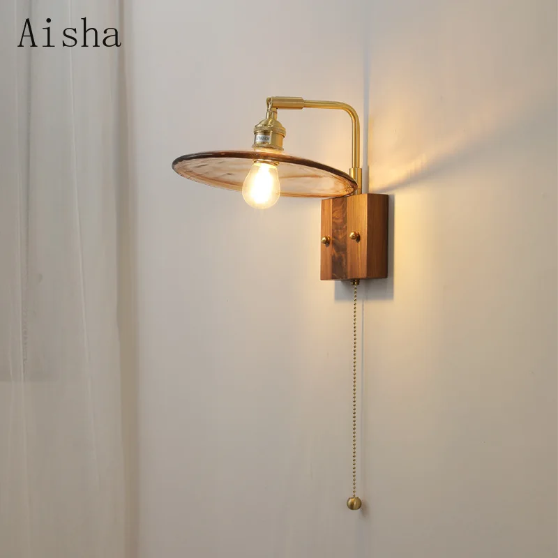 Retro Copper Wall Lamp Japanese Style Bedroom Balcony Sconce for Study Bathroom Bathroom Mirror Headlight Home Decoration Light
Retro Copper Wall Lamp Japanese Style Bedroom Balcony Sconce for Study Bathroom Bathroom Mirror Headlight Home Decoration Light
