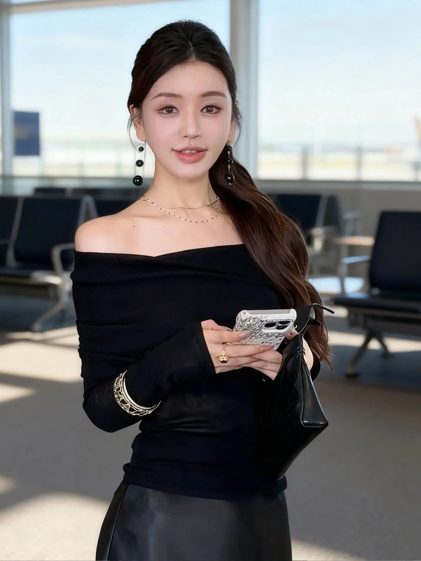 Black One-Shoulder Long Sleeve Base Shirt Women's Autumn Winter Inner Wear Knitted Top High-End Feelings City Walk Style
Black One-Shoulder Long Sleeve Base Shirt Women's Autumn Winter Inner Wear Knitted Top High-End Feelings City Walk Style