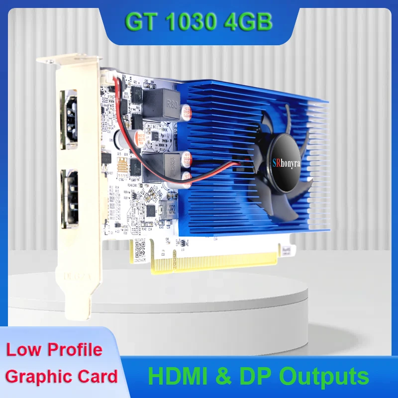 Низкопрофильный графический процессор SRhonyra GT 1030 4 ГБ GDDR4, выход HDMI + DP, для SFF ПК/OPS/промышленного компьютера, офисной и легкой игровой видеокарты
Низкопрофильный графический процессор SRhonyra GT 1030 4 ГБ GDDR4, выход HDMI + DP, для SFF ПК/OPS/промышленного компьютера, офисной и легкой игровой видеокарты