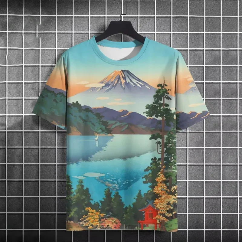 Mountain Tree Boat Pattern T Shirt For Men Beautiful Scenery 3D Printed Tees Casual Short Sleeve Round Neck Tops Street T-Shirts
Mountain Tree Boat Pattern T Shirt For Men Beautiful Scenery 3D Printed Tees Casual Short Sleeve Round Neck Tops Street T-Shirts