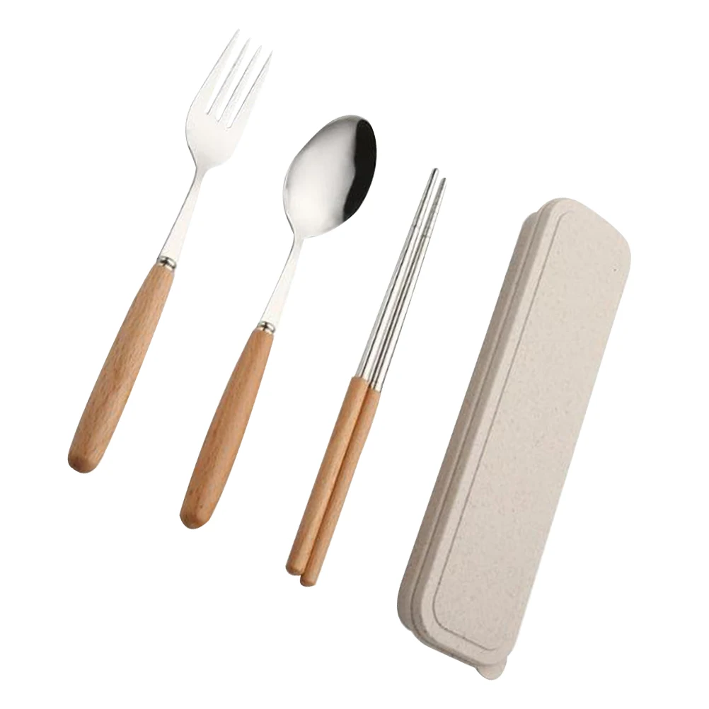 3 Pcs Set Portable Tableware Fork Chopsticks Spoon Stainless Steel Wooden H Kitchen Stainless Steel Chopsticks Bar
3 Pcs Set Portable Tableware Fork Chopsticks Spoon Stainless Steel Wooden H Kitchen Stainless Steel Chopsticks Bar