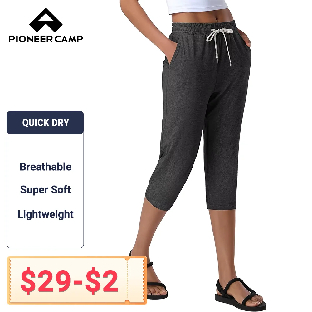 Pioneer Camp Women's Capri Yoga Pants Wide Leg Loose Stretch Athletic Sweatpants Causal Cropped Pajama Pants with Pockets
Pioneer Camp Women's Capri Yoga Pants Wide Leg Loose Stretch Athletic Sweatpants Causal Cropped Pajama Pants with Pockets