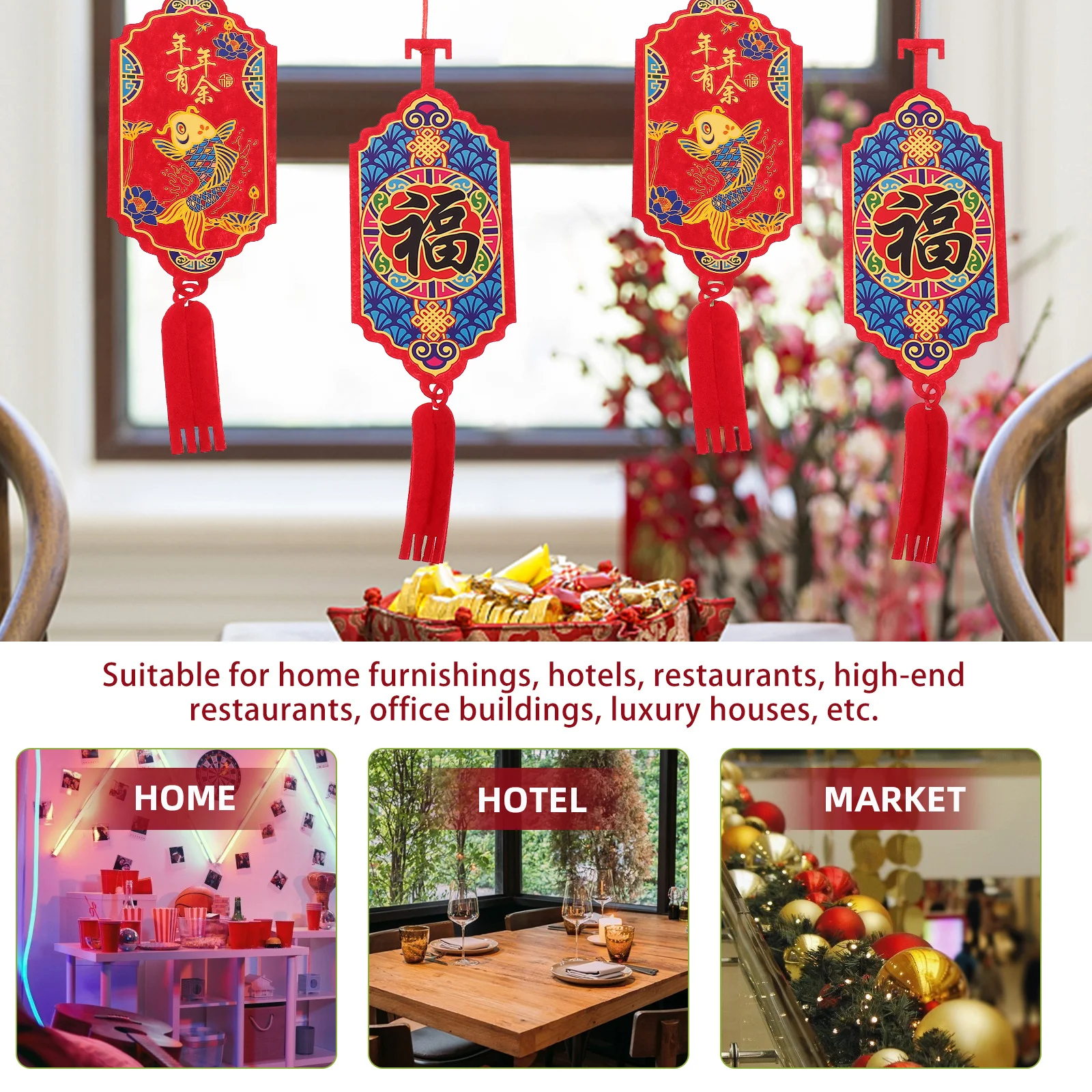 1Set Chinese New Year Hanging Decoration Reusable Pendant for Home Door Car Spring Festival Ornament New Year Pendant
1Set Chinese New Year Hanging Decoration Reusable Pendant for Home Door Car Spring Festival Ornament New Year Pendant