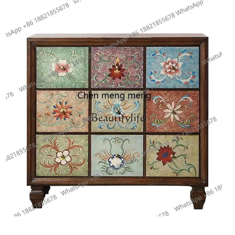New style New Rural American solid wood three-draw cabinet hand-painted small locker ss 8617
New style New Rural American solid wood three-draw cabinet hand-painted small locker ss 8617