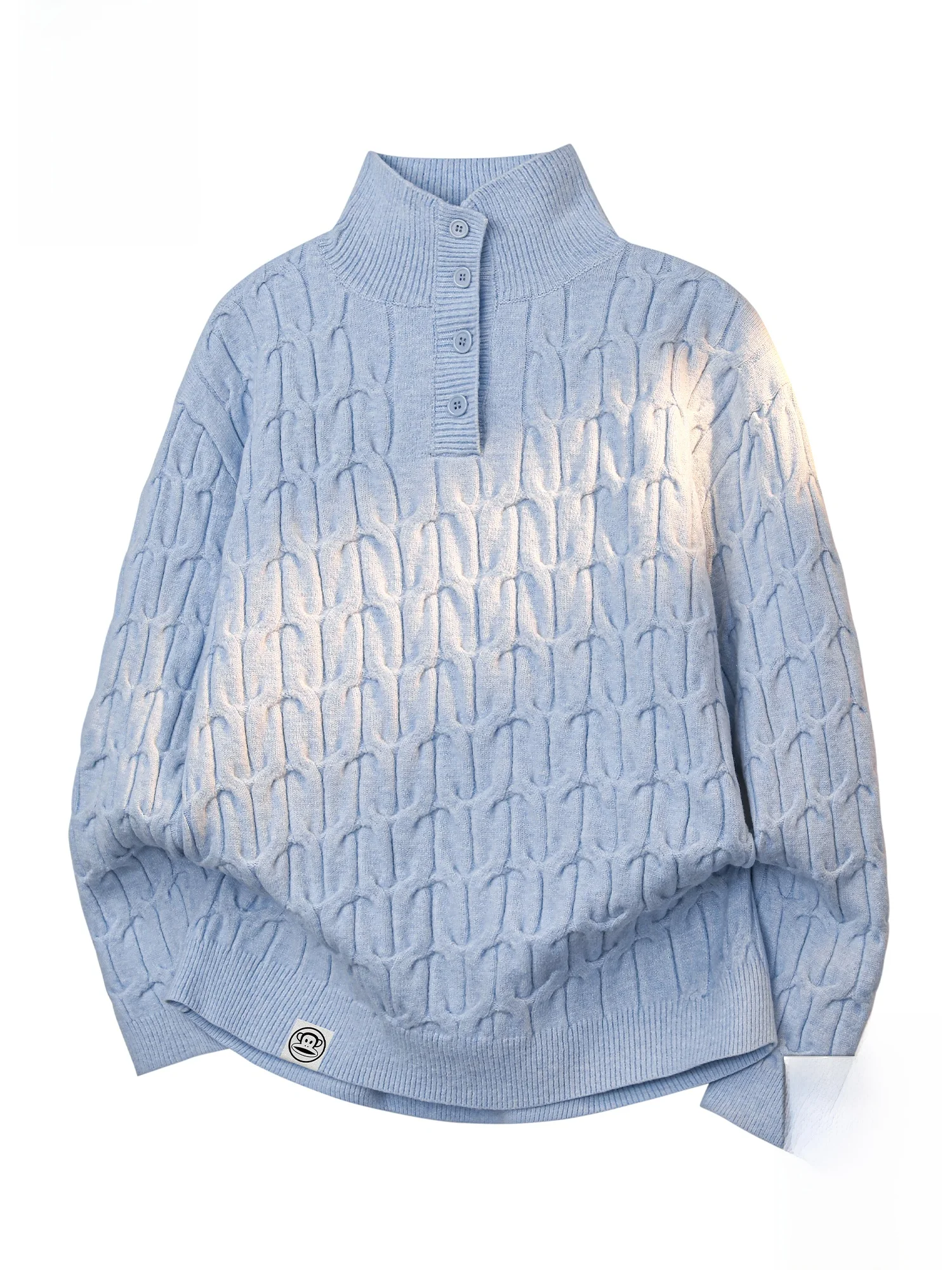 PaulFrank M Knitted Casual Sweater Spring Season Pure Color Couple Loose Fit Long Sve Button up f High Collar Sweater
PaulFrank M Knitted Casual Sweater Spring Season Pure Color Couple Loose Fit Long Sve Button up f High Collar Sweater